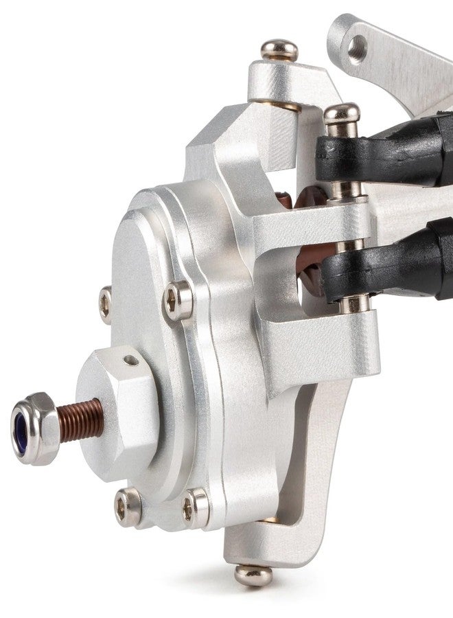 ZMHOBBY Aluminum Offset Portal Axles with BTA Servo Mount and Panhard Mount for 1/10 Comp Rigs Axial Capra SCX10 III LCG Chassis (Silver Front Axle) - Image 4